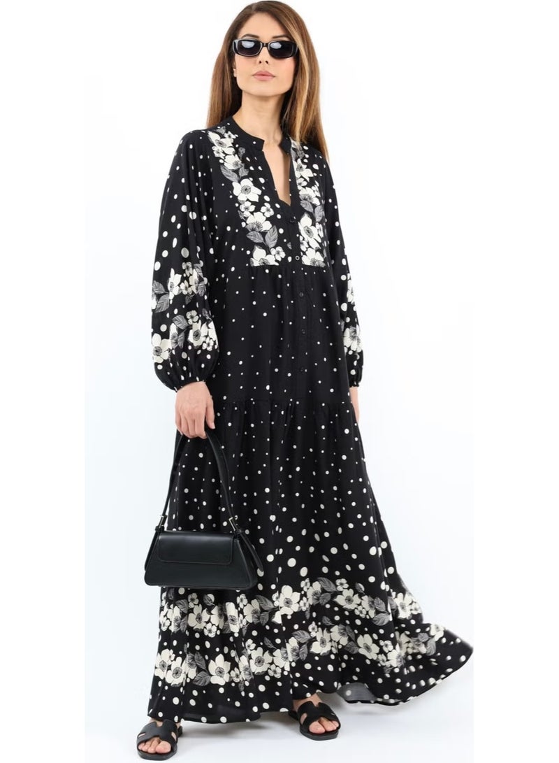 Ritnice Floral Print Maxi Dress - Image 4